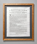 Framed Declaration of Independence, Washington style