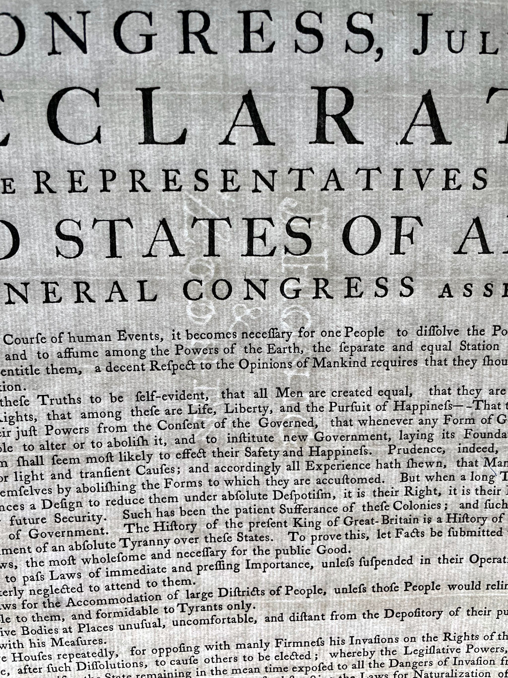 The Declaration of Independence, Dunlap Broadside
